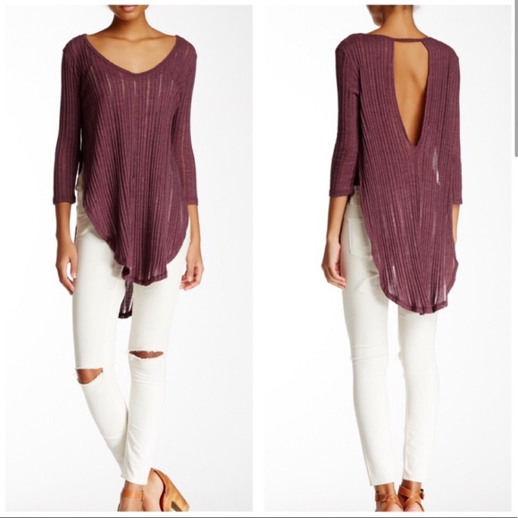 Free People Tops - Free People Astoria Hacci Plum Top Size Large